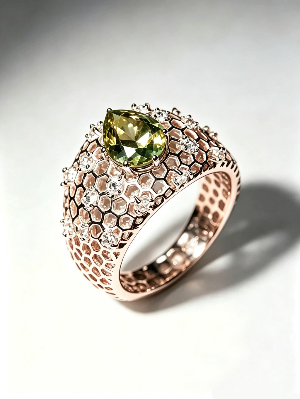 pear-chrysoberyl-rose