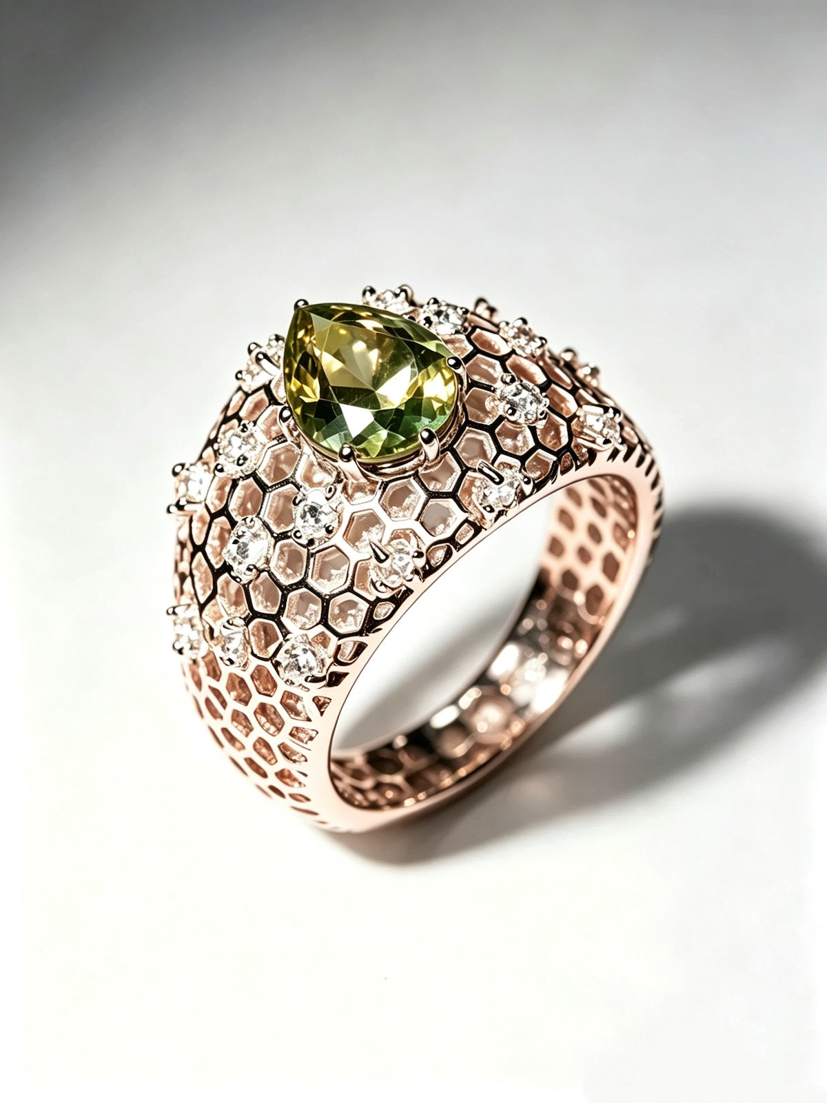 pear-chrysoberyl-rose