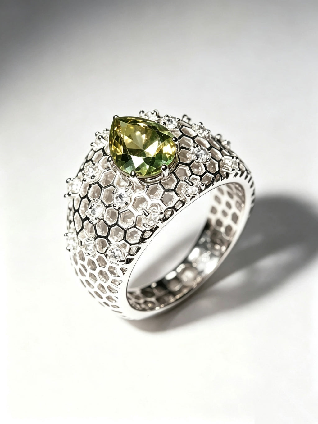 pear-chrysoberyl-silver