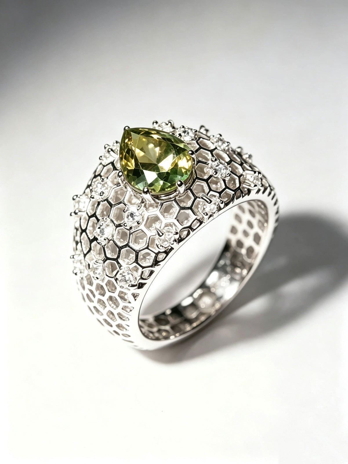 pear-chrysoberyl-silver